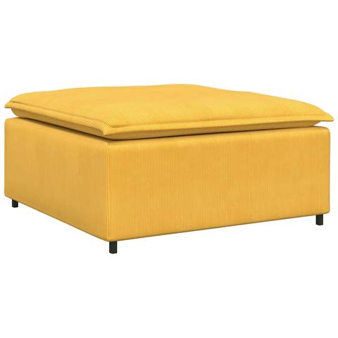 Modulo Poggiapiedi Divano Modulare Giallo Chiaro 100x100x48 cm - Foto 1