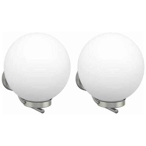 Lampade da Parete da Esterno 2 pz Acciaio Inossidabile Argento IP44 - Foto 1