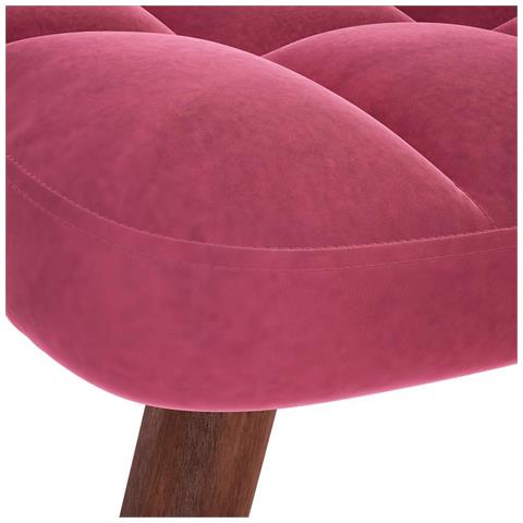 Poltrona Relax con Poggiapiedi Rosso Vino in Velluto - Foto 9