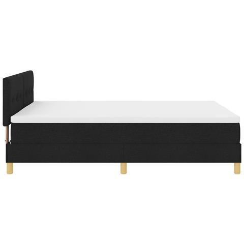 Letto A Molle con Materasso Nero 160x200 cm Tessuto - Foto 9