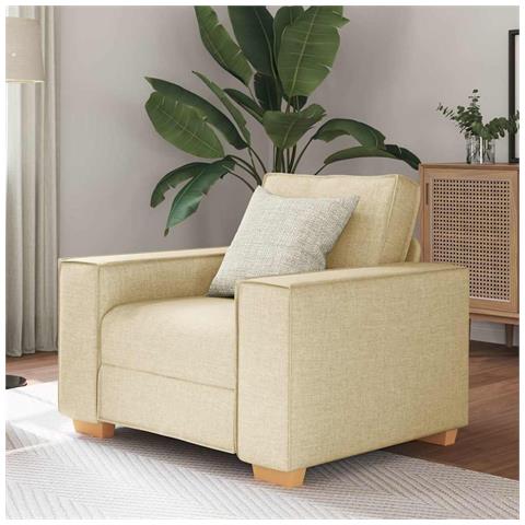 Poltrona Divano Crema 60 cm Tessuto - Foto 2