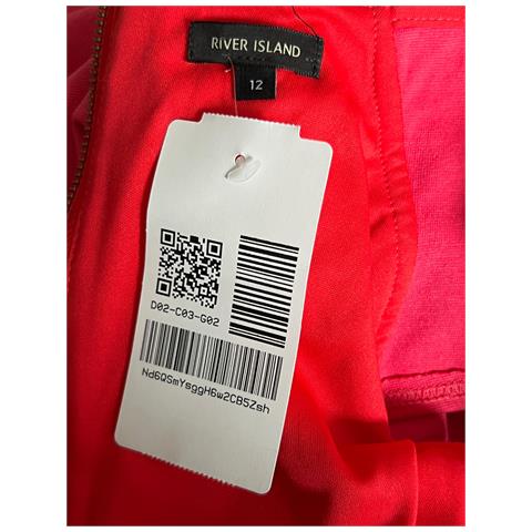 Abito Al Ginocchio Elegante Manica Corta Rosa 38 - Foto 7