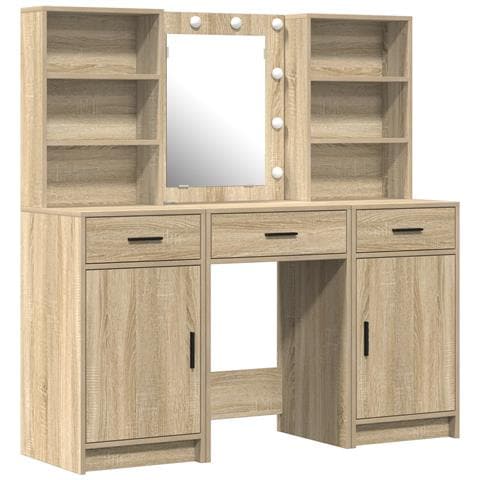 Set di 3 Tolette in Rovere Sonoma Legno Ingegnerizzato - Foto 1