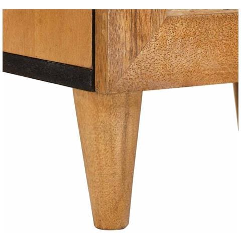 Comodino Marrone chiaro 40 x 33 x 46 cm legno massello di mango - Foto 9