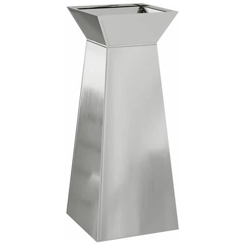 Vaso a Pilastro Argento 40 x 40 x 100 cm Acciaio - Foto 1