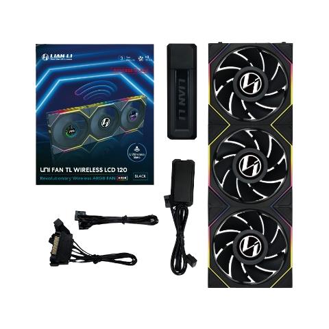 12RTLLCD1W3B sistema di raffreddamento per computer Case per computer Ventilatore 12 cm Nero - Foto 1