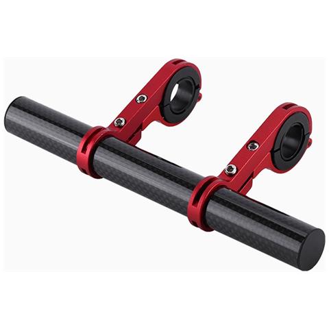 Estensione Manubrio Bici In Lega Di Alluminio Rossa Con Tubo In Carbonio Da 20cm - Foto 1
