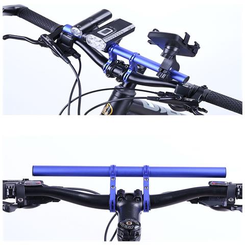 Estensione Manubrio Bici In Lega Di Alluminio Rossa Con Tubo In Carbonio Da 20cm - Foto 5