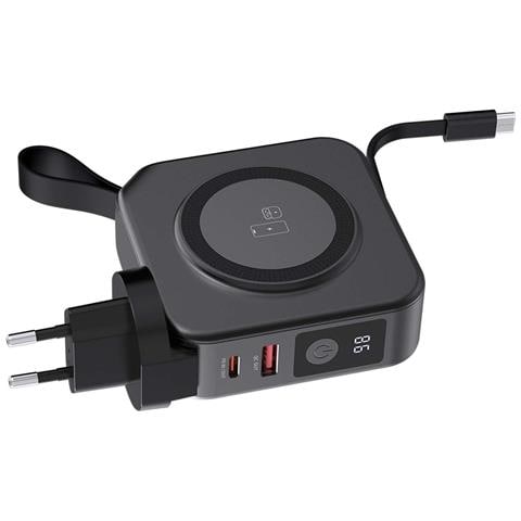 Powerbank Wireless Magnetico Magsafe 10000mah Con Funzione Caricatore Da Viaggio 20w, Nero - Foto 1