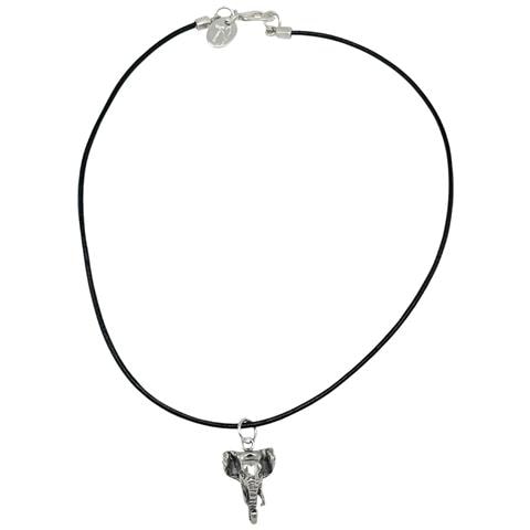 Collana Talismano In Pelle E Argento Placcato - Foto 1