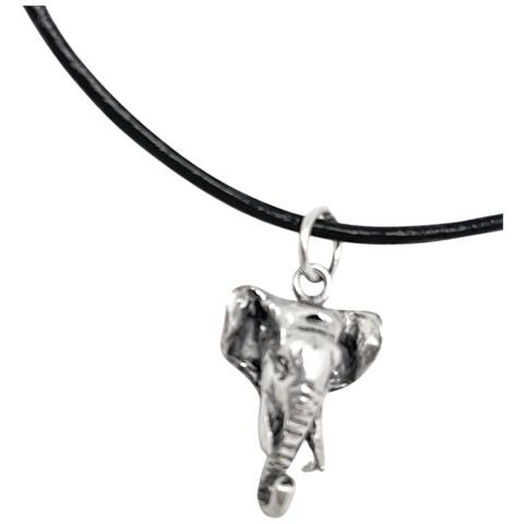 Collana Talismano In Pelle E Argento Placcato - Foto 2