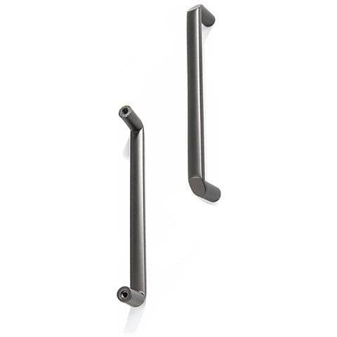 Set Di 2 Maniglie Minimaliste Per Ante Di Armadi - Lega Di Zinco, Grigio Scuro - Foto 1