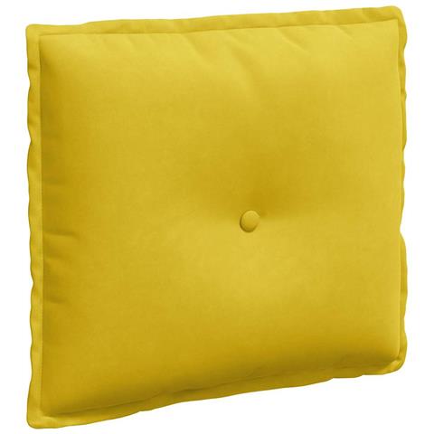 Cuscino per Schiena Giallo 50 x 45 cm Tessuto in Cords - Foto 1