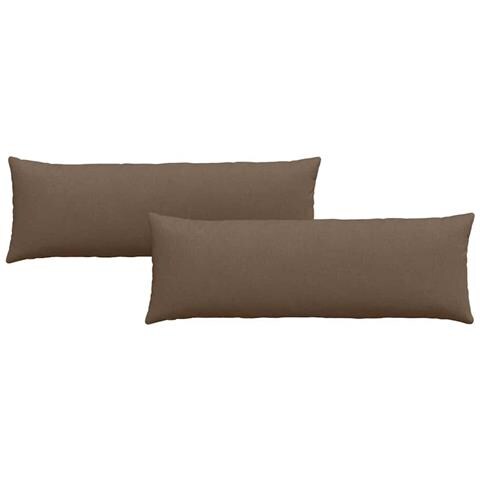 Cuscini da Divano 2 pcs Marrone 120 x 40 cm Tessuto - Foto 1