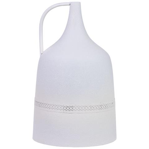 Vaso Metallo Bianco 1 Manico 20x20x33h Cm - Foto 2