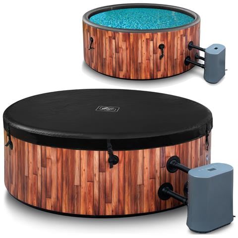 SPA gonfiabile giardino, vasca idromassaggio, 6 persone, 2024 teak - Foto 4