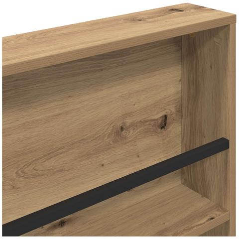 Scaffale per riviste 2 pcs Rovere artigianale 80 x 12 x 70 cm - Foto 9