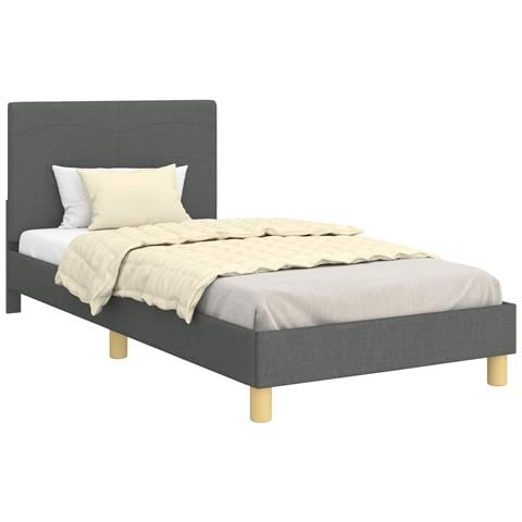 Struttura letto bambini con testata Grigio scuro 90 x 190 cm - Foto 1