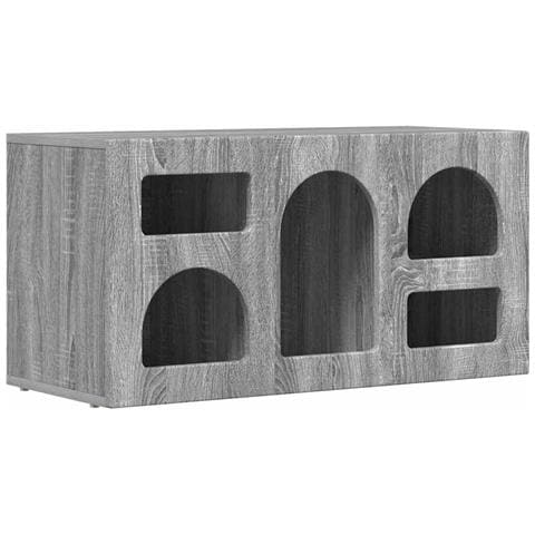 Mobile TV Grigio Sonoma 80 x 35 x 40 cm Legno multistrato - Foto 1