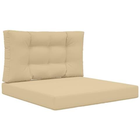 Cuscino per divano da esterno 2 pcs Beige Poliestere - Foto 1
