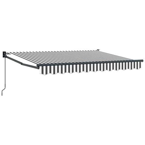Tenda retrattile manuale Antracite e Bianco 3,5 x 2 m - Foto 1