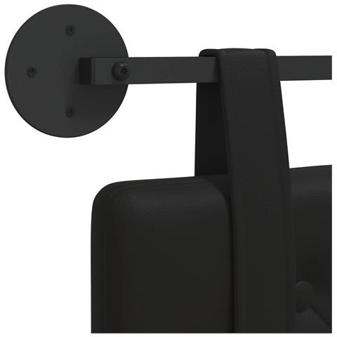 Testata appesa Nero 150 x 55 x 5 cm Pelle Sintetica - Foto 9
