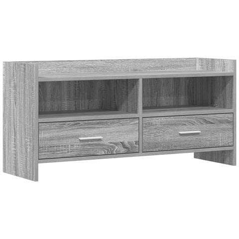 Mobile TV 100 x 33 x 47 cm Sonoma grigio Legno ingegnerizzato - Foto 1