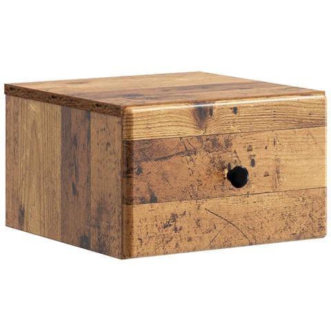 Mobiletto da notte a muro Legno antico 34,5 x 33 x 20 cm - Foto 1