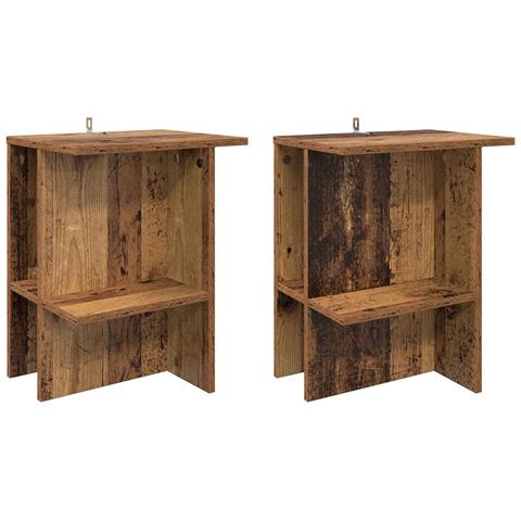 Tavolino da salotto 2 pcs Legno antico 40 x 30 x 49 cm - Foto 1