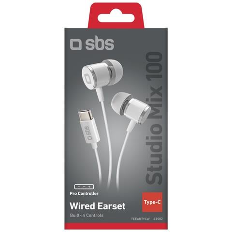 TEEARTYCW cuffia e auricolare Cablato In-ear Musica e Chiamate USB tipo-C Bianco - Foto 2