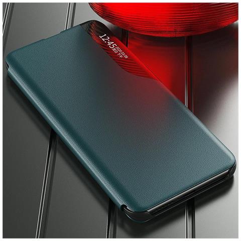 Custodia Eco Leather View Elegante Per Libri Con Supporto, Per Samsung Galaxy A22 4g, Arancione - Foto 2
