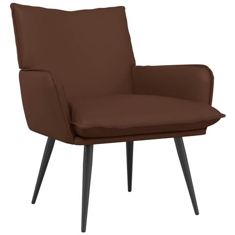 Poltrona Marrone Similpelle - Foto 1