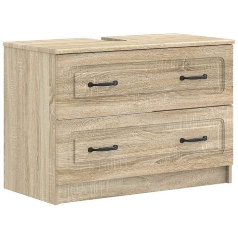 Set di Armadi da Bagno da 2 Pezzi UTRECHT Rovere Sonoma - Foto 8
