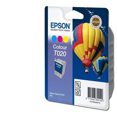 C13T02040110 Cartuccia Ink Originale Ciano Magenta Gialla per Epson Stylus Colour 880 Capacità 300 Pagine - Foto 2