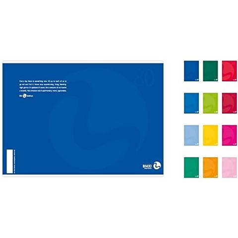 confezione da 12 pezzi - maxiquaderno a4 80gr 80fg+1 bianco copertina 250gr color 80 bm - Foto 1