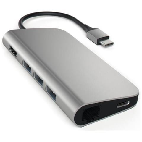 Adattatore di Rete Type-C Multiport 4K Ethernet colore Grigio - Foto 5