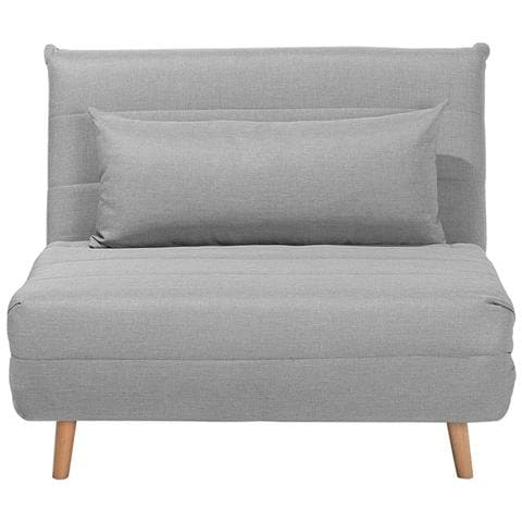 Divano Letto Singolo In Tessuto Grigio Setten - Foto 1