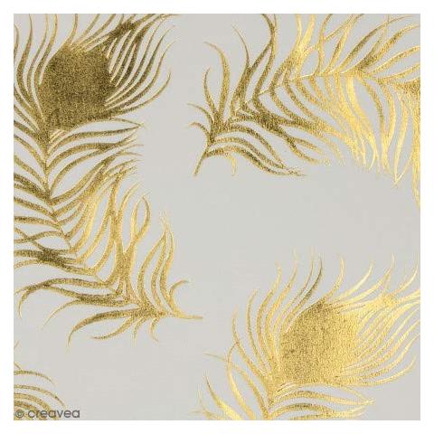 Carta Da Lucido Giapponese 90 G / M² - 30 X 30 Cm - Piume D'oro - Foto 1
