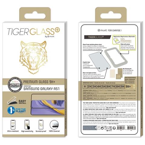 Salvadisplay In Vetro Temperato Per Samsung Galaxy A51 Antibatterico, Nero Transparente - Foto 7