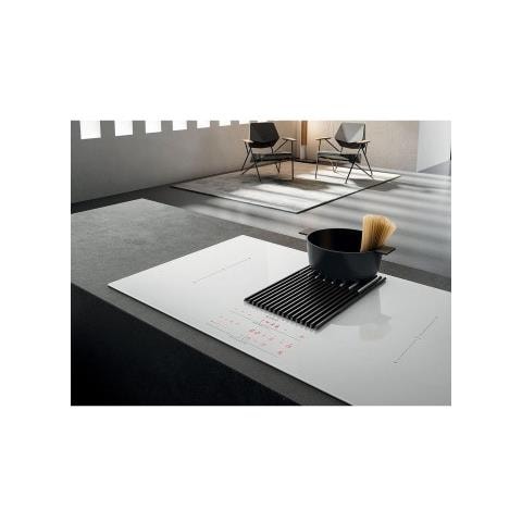 Piano Cottura WH / A / 83 a Induzione 4 Zone Cottura da 83 cm con Cappa Aspirante Colore Bianco - Foto 2