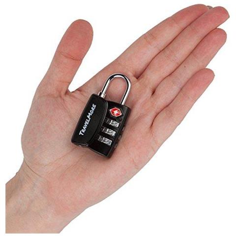 4 Pack Aprire Alert Indicatore Tsa Approvato A 3 Cifre Bagagli Serrature Per Valigia Di Corsa Bagagli (nero)  - Foto 2