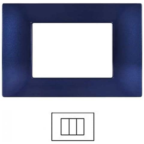 Placca 2 3 4 7 Posti Blu Navy Vimar Plana Compatibile - Foto 1