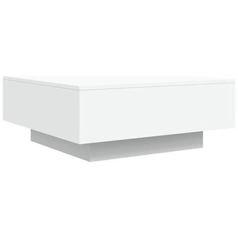 Tavolino Da Soggiorno Con Luci Led Bianco 80x80x31 Cm - Foto 3