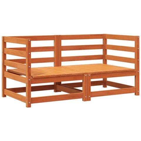 Divani Angolari Giardino 2pz Marrone Cera 70x70x67cm Legno Pino - Foto 1