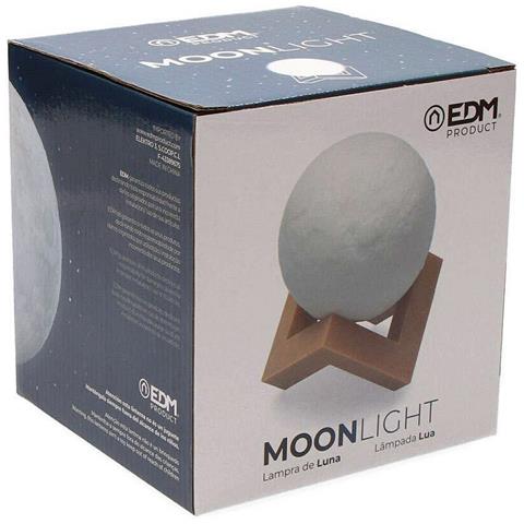 Lampada Da Tavolo Edm Luna Bianco 3,7 V - Foto 2