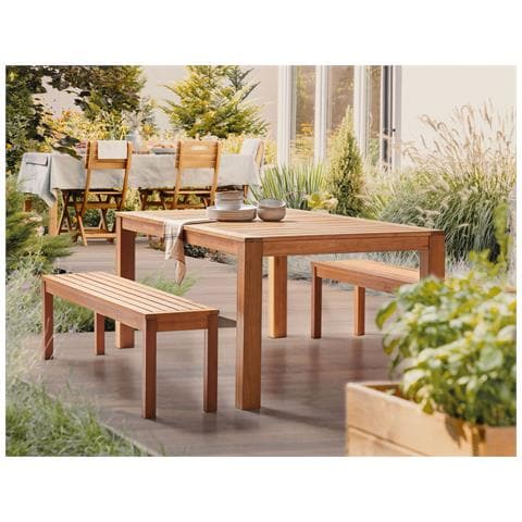 Set Da Pranzo Da Giardino 6 Posti In Legno Di Eucalipto Monsano - Foto 1