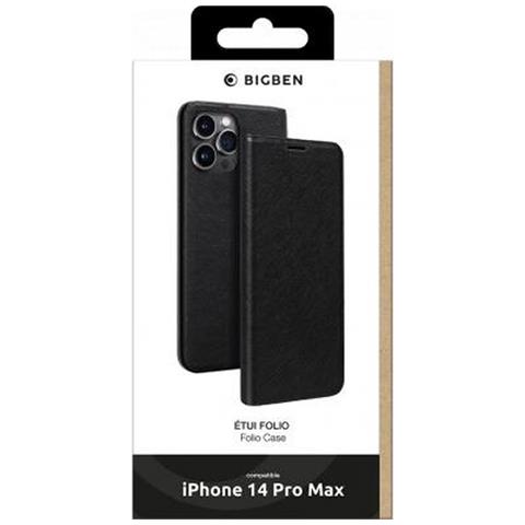 Custodia Protettiva Folio Per Iphone 14 Pro Max, Nero - Foto 2