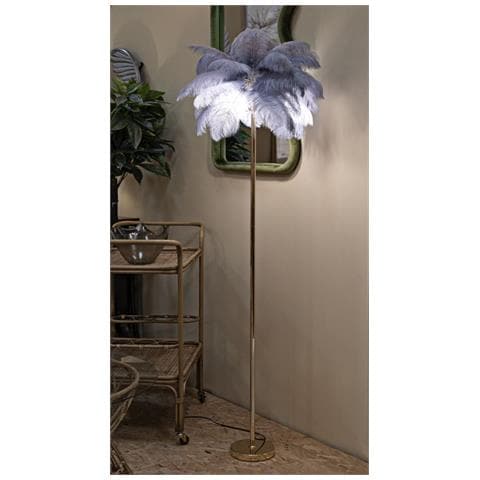 Lampada Da Terra Palm Grigia Cm Ø55x160 - Foto 2