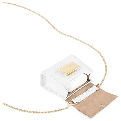 Mini Borsa Per Airpods Di Qualsiasi Generazione Modello Lilou Con Tracolla Regolabile, Bianco - Foto 4
