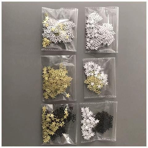 Cornetti, 30 Pezzi Lettere E 100 Pezzi Stelle Silver - Foto 2